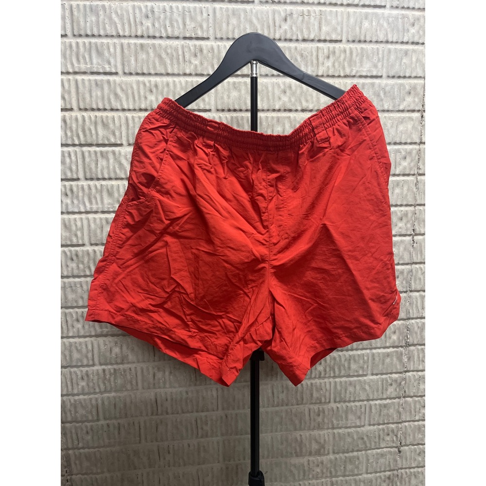 Columbia Sportswear Mens Red Nylon Mesh Lined Elastic Waist‎ Shorts Large L